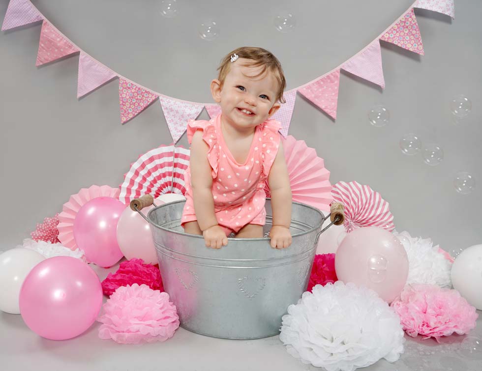 1st birthday Bubbles, One year old, baby girl, baby photographer