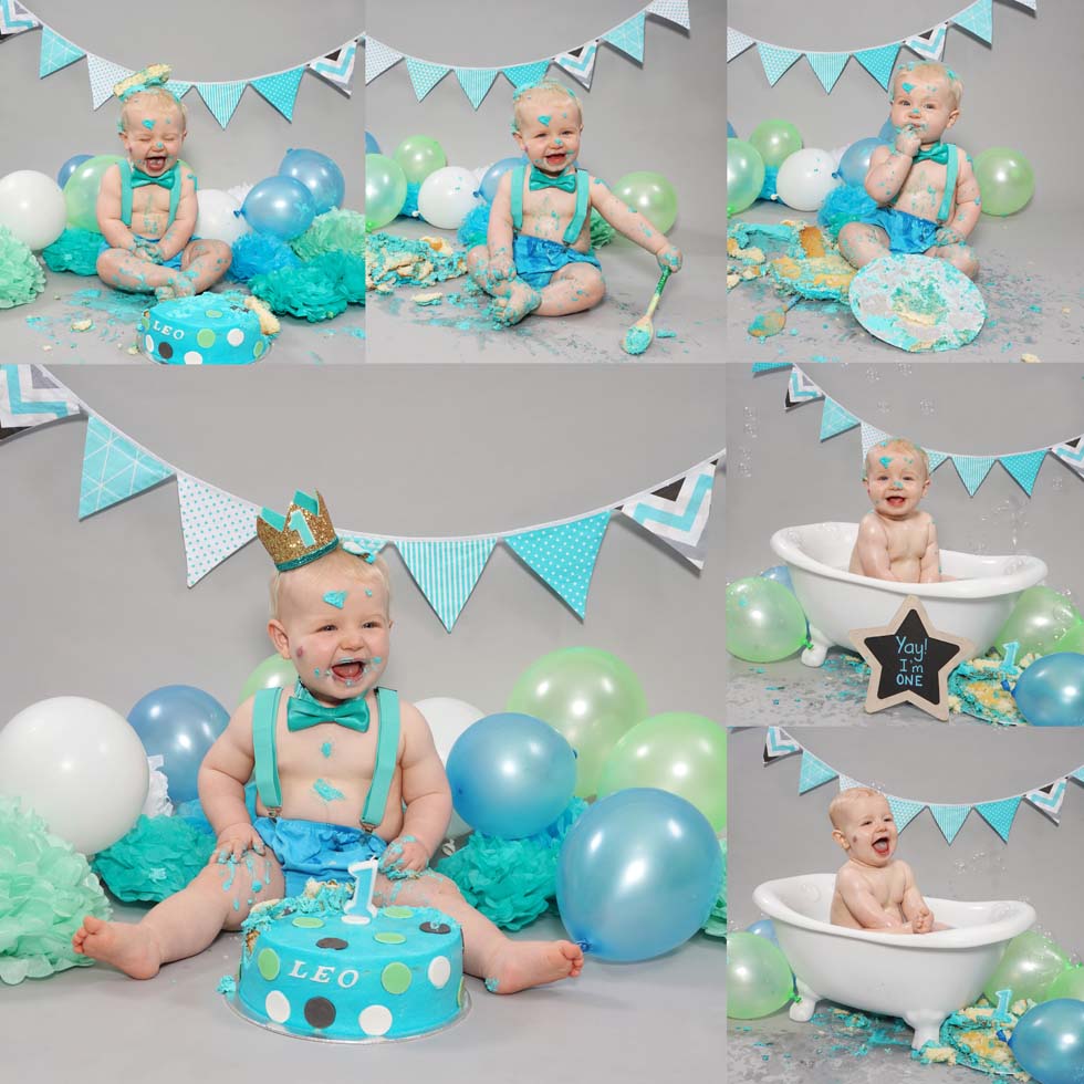 cake smash, cake smashing, 1st Birthday cake smash